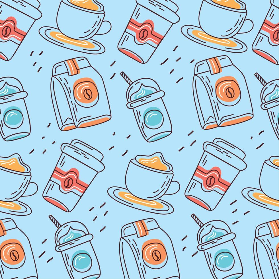 coffee drink pattern vector