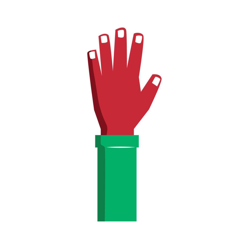 afro hand open vector