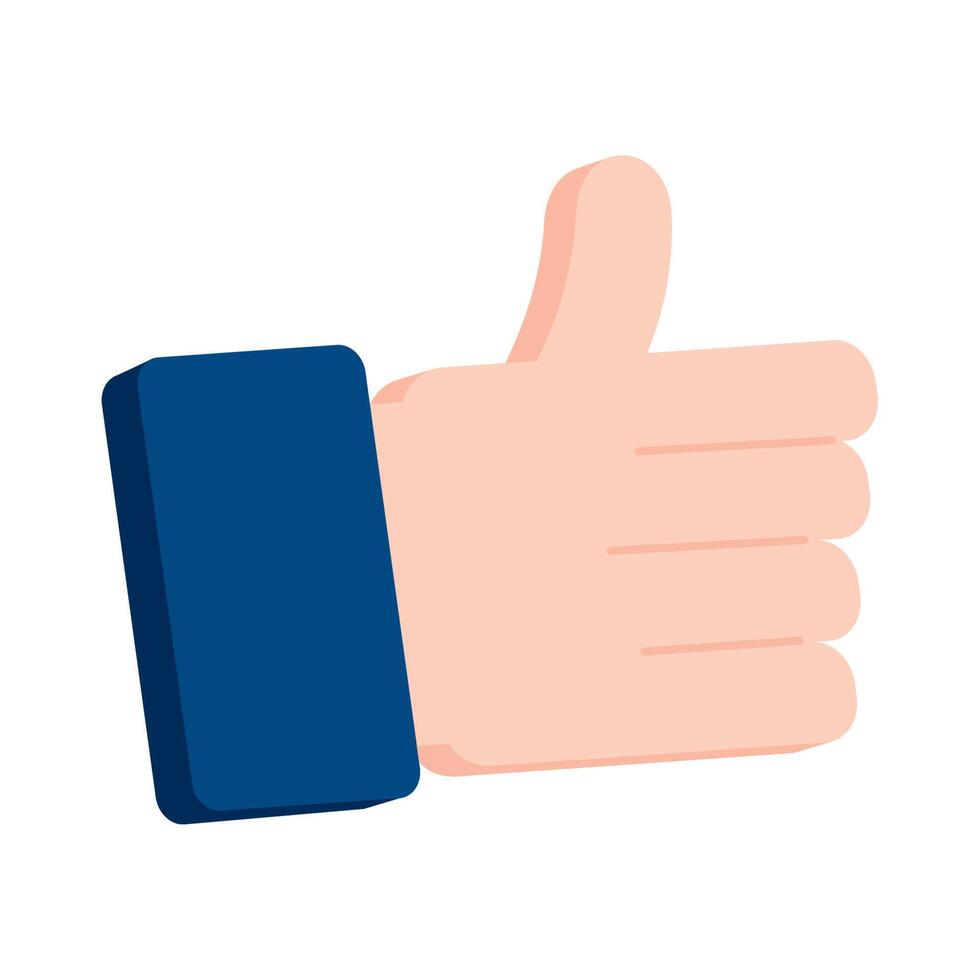 hand like social media vector