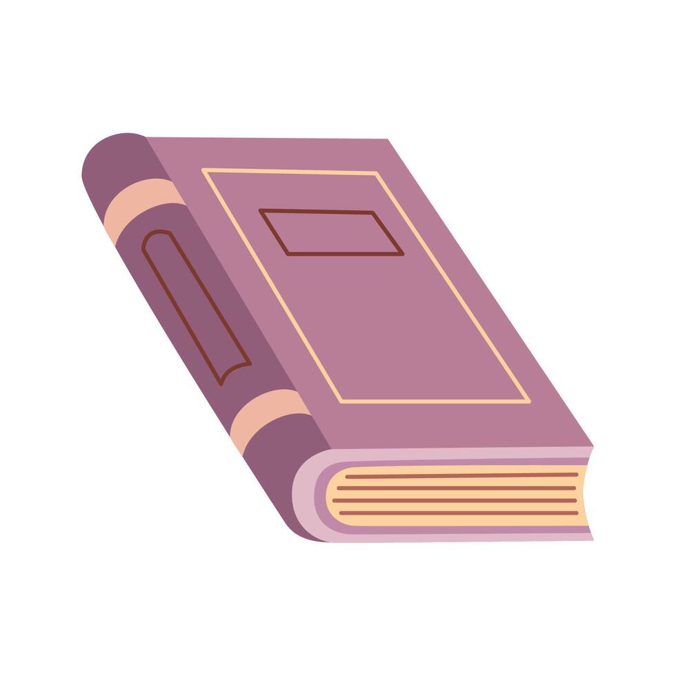 libro morado cerrado vector