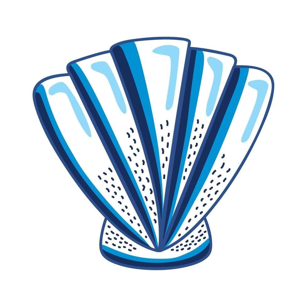 shell sealife sketch vector