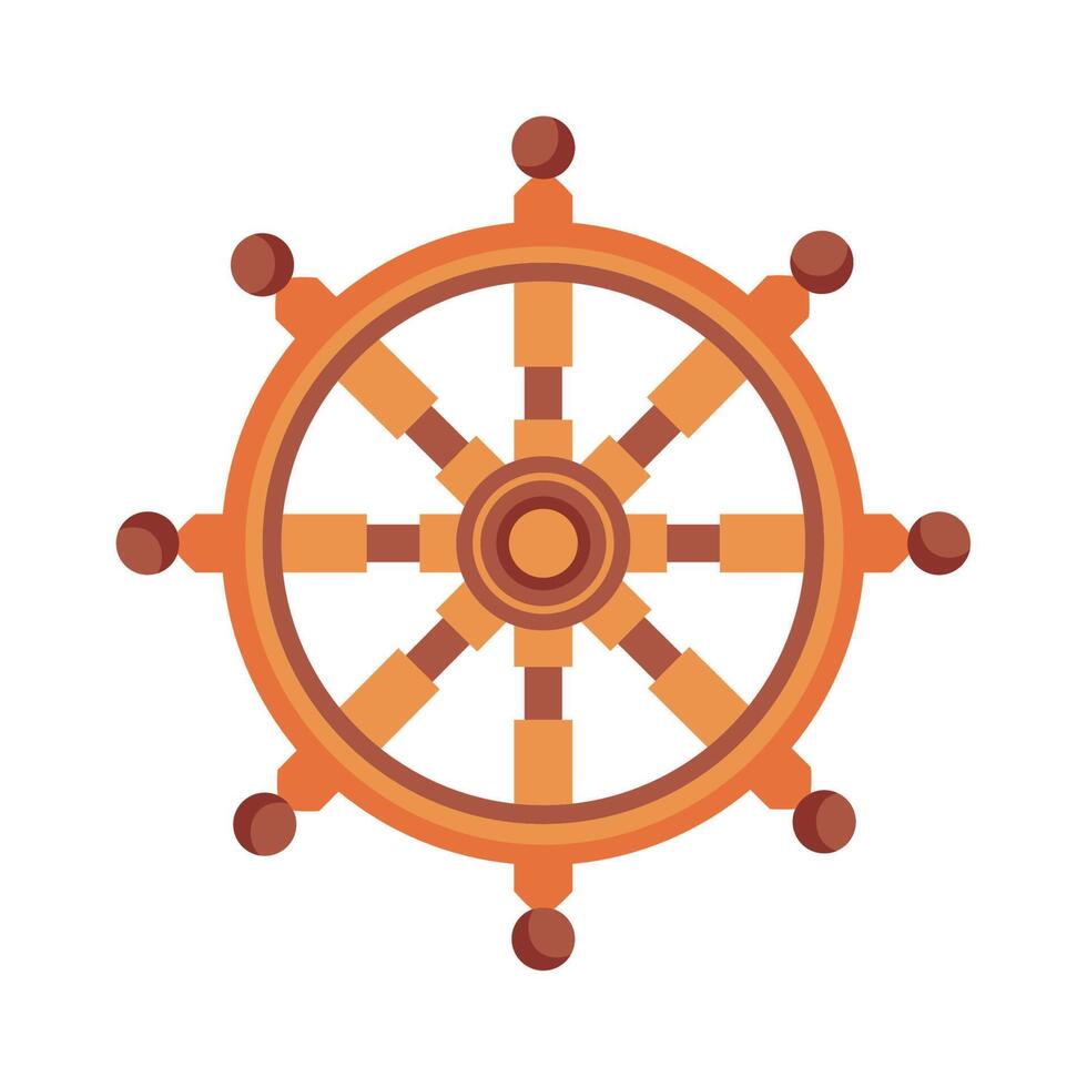 ship rudder nautical retro vector