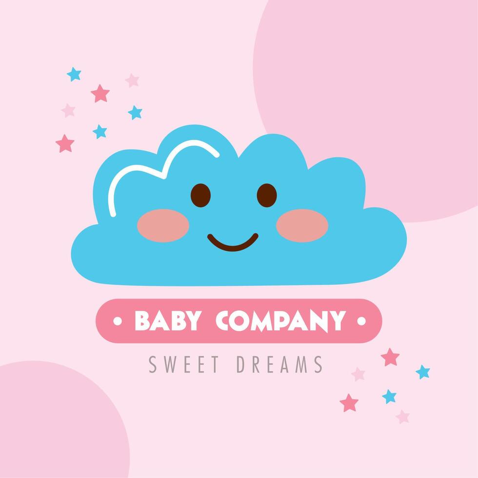 baby company sticker vector