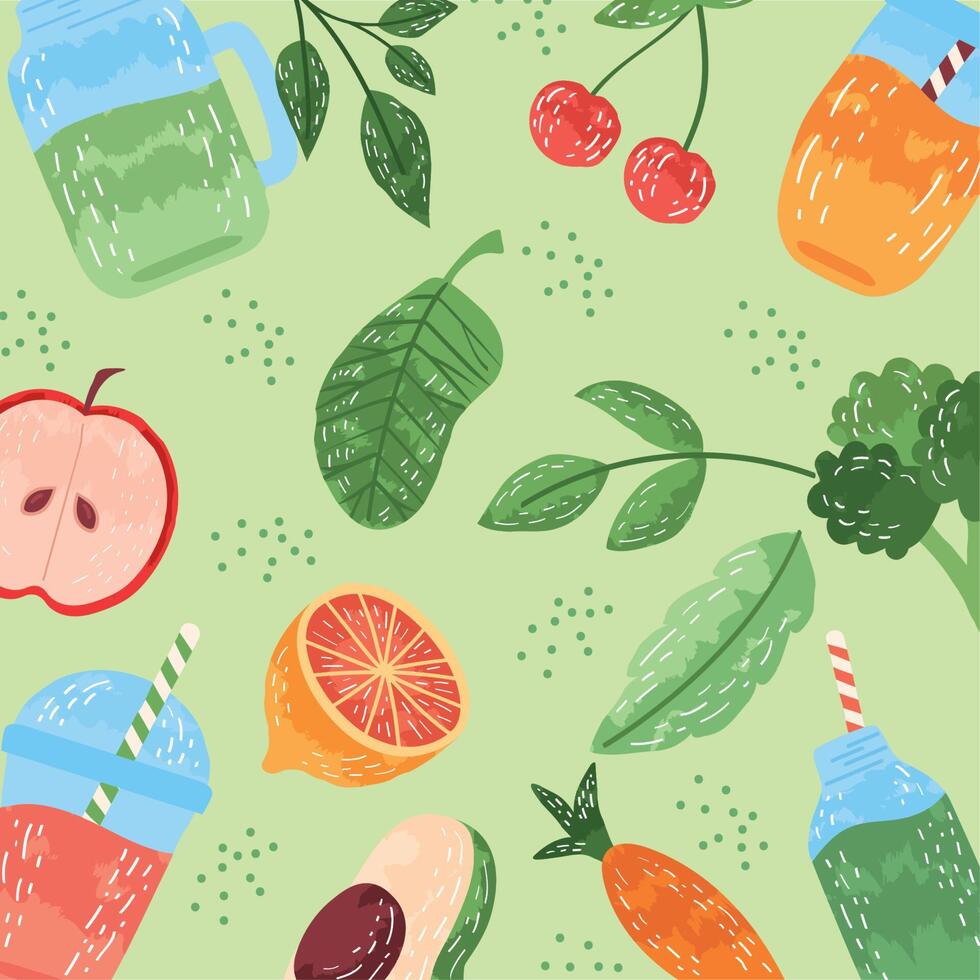 detox tea poster vector