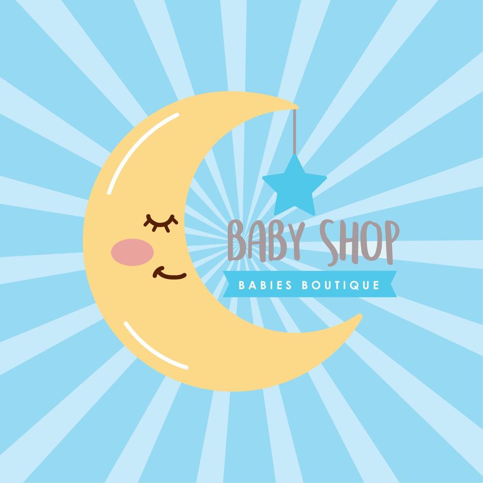 baby shop label vector