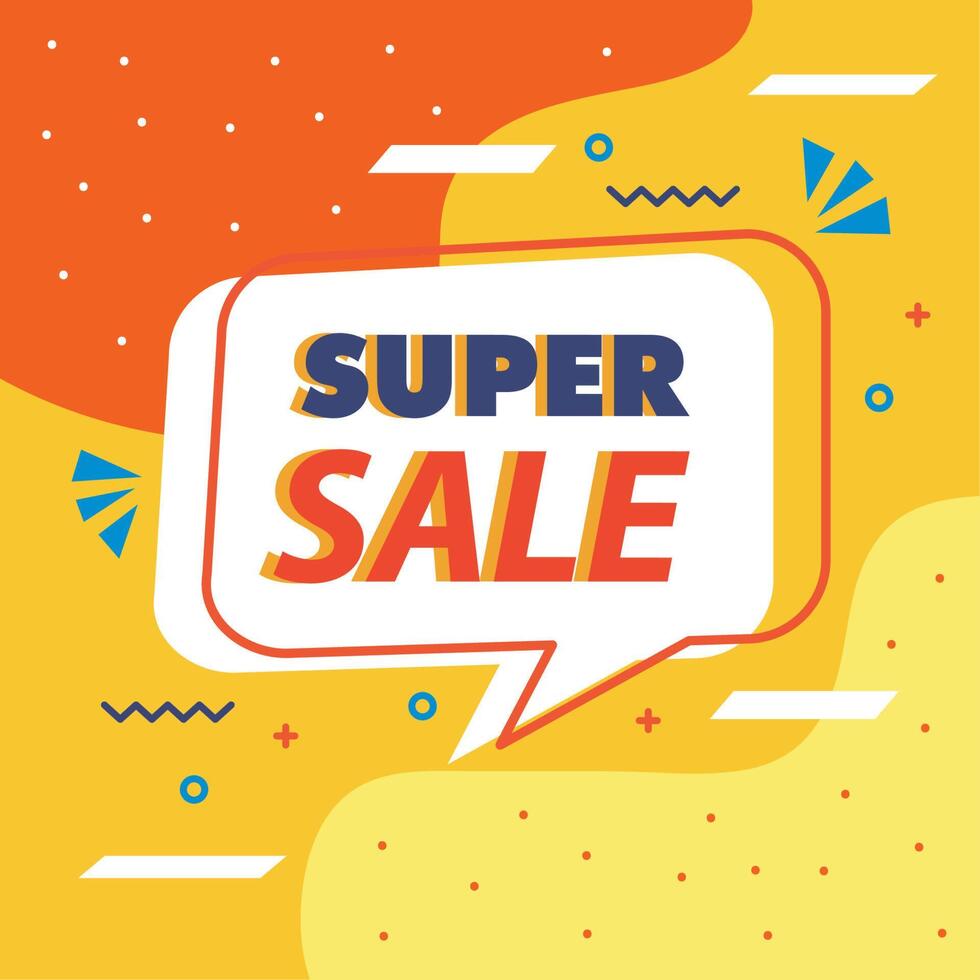 super sale lettering vector