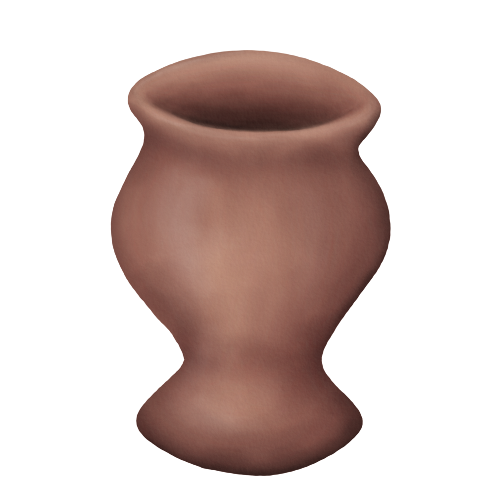 Vase Made of Old Pottery in Illustration of Watercolor styles png