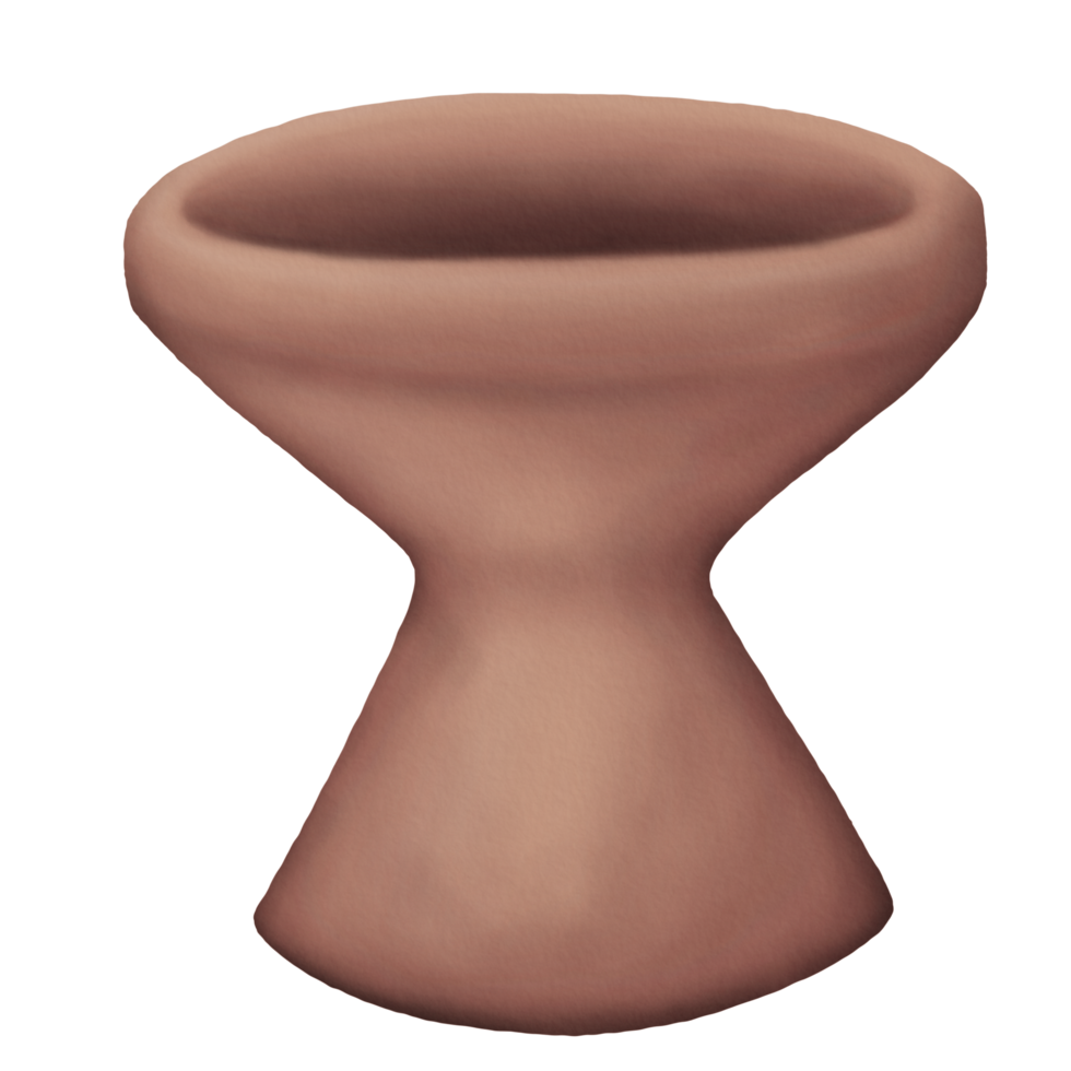 antico Champagne a forma di vetro terracotta mano disegno nel illustrazione di acquerello stili png