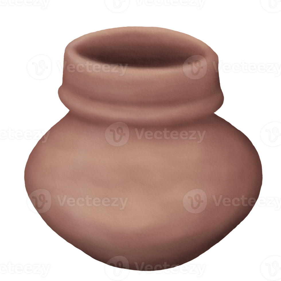 Earthenware with A Mouth in the Shape of a Cylinder in Illustration of Watercolor styles png