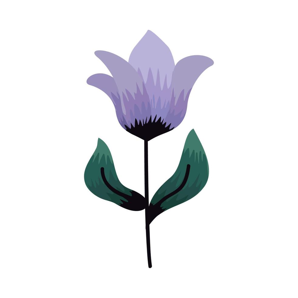 purple flower and leafs 11036645 Vector Art at Vecteezy