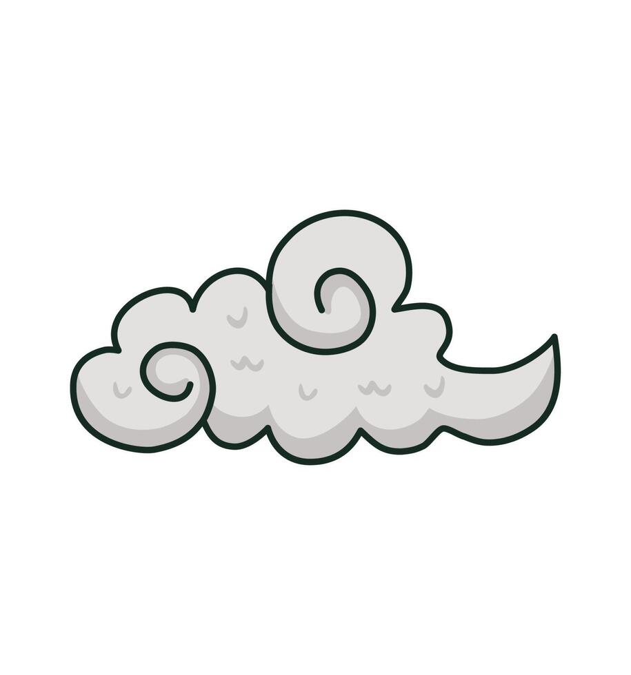 japanese cloud sky vector