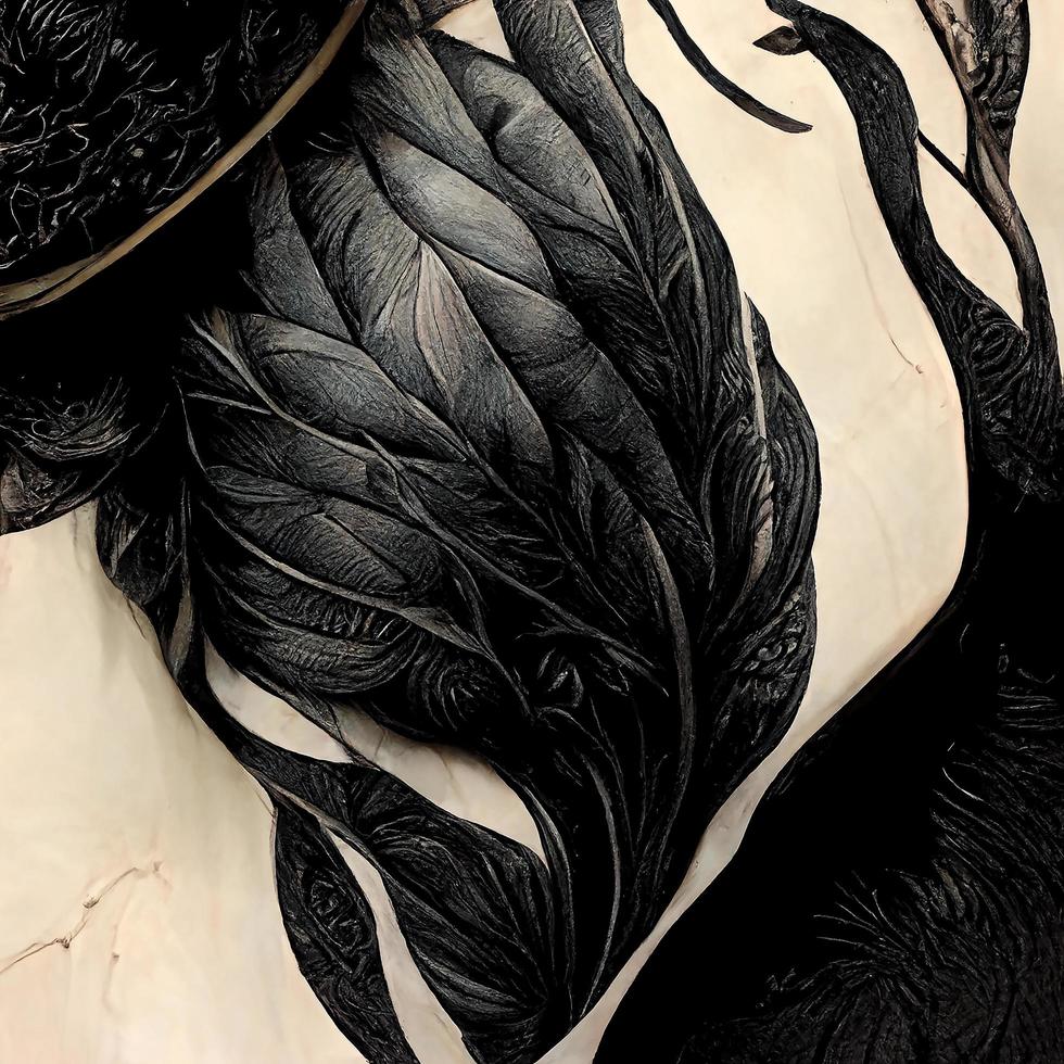 maori tattoo on scroll, line art, ink art, black ink, clean lines, illustration photo