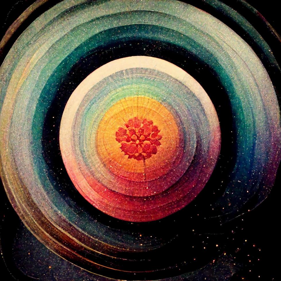 Abstract multi-colored background of threads photo