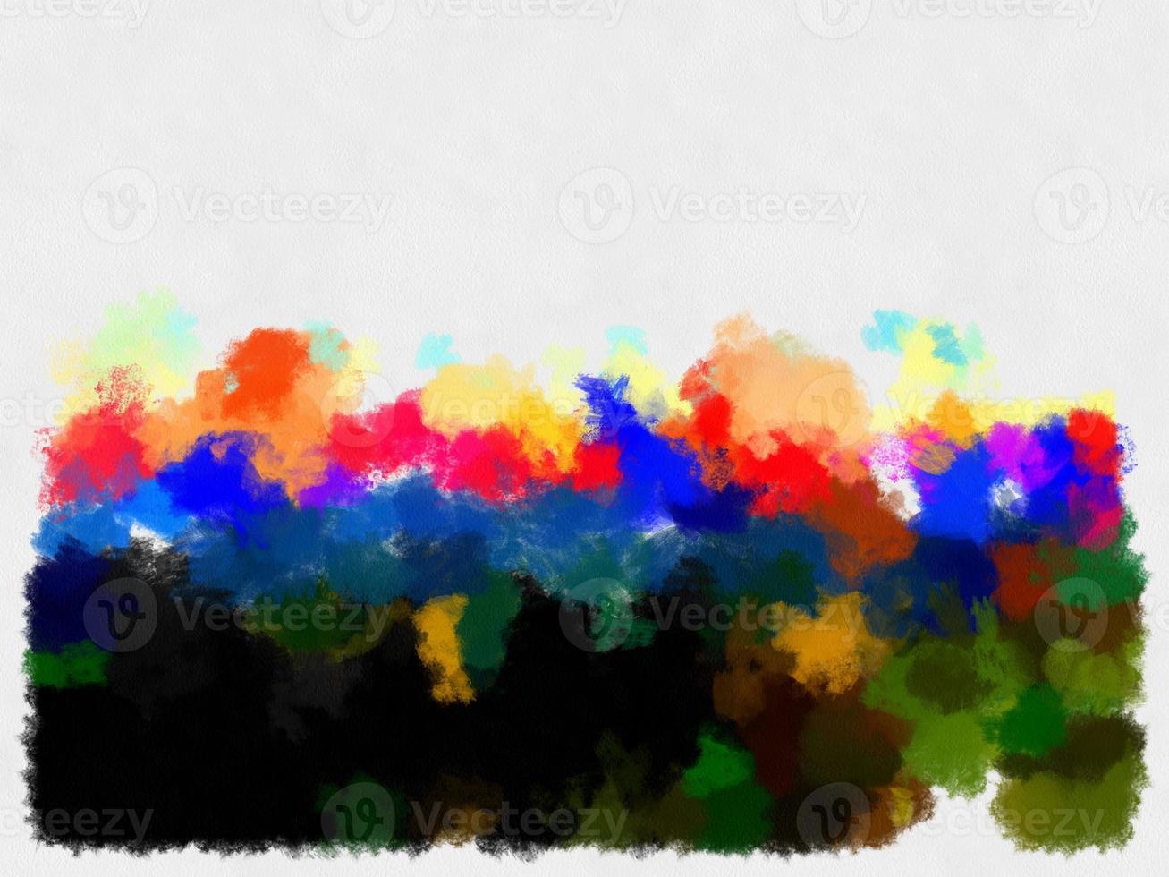 Illustration style background image abstract pattern various vibrant colors watercolor style illustration impressionist painting. photo