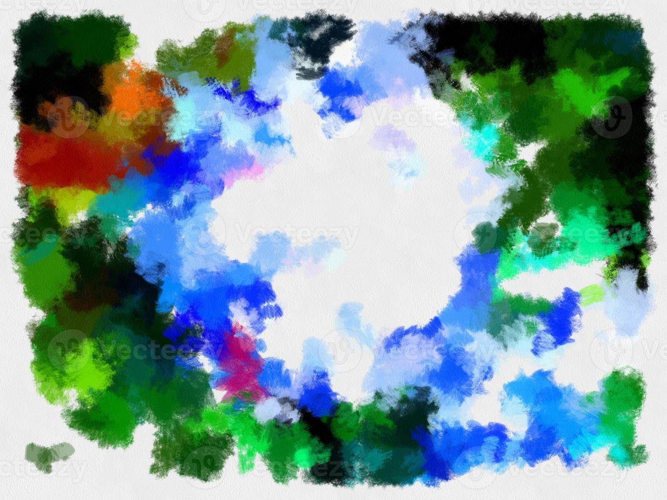 Illustration style background image abstract pattern various vibrant colors watercolor style illustration impressionist painting. photo