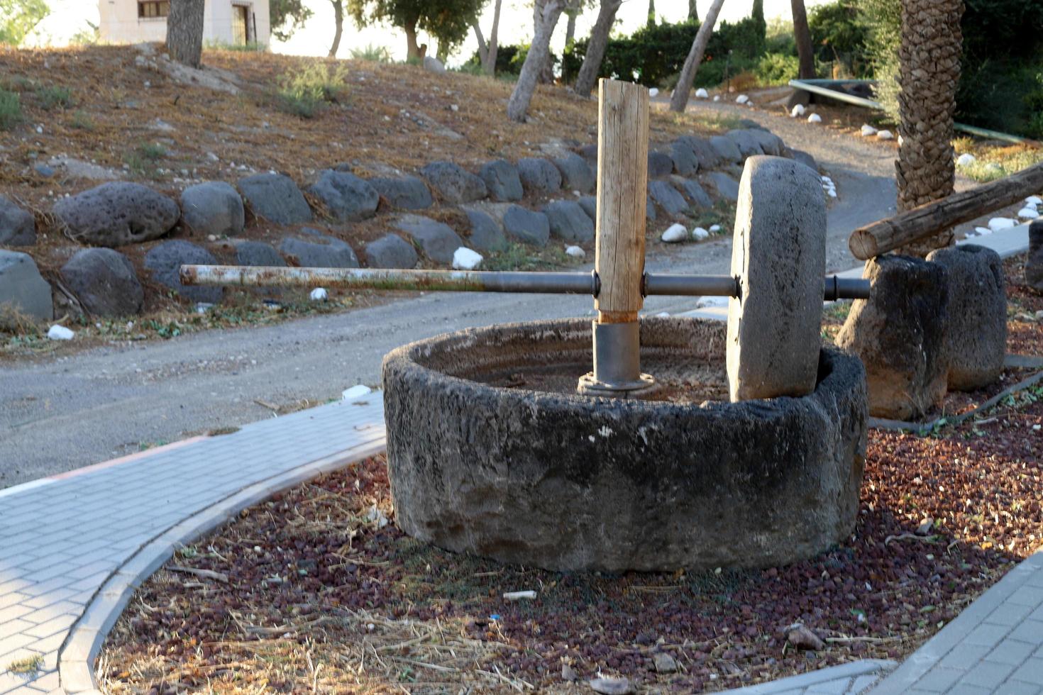 Haifa Israel October 29, 2020. Old agricultural machinery in a kibbutz in Israel. photo