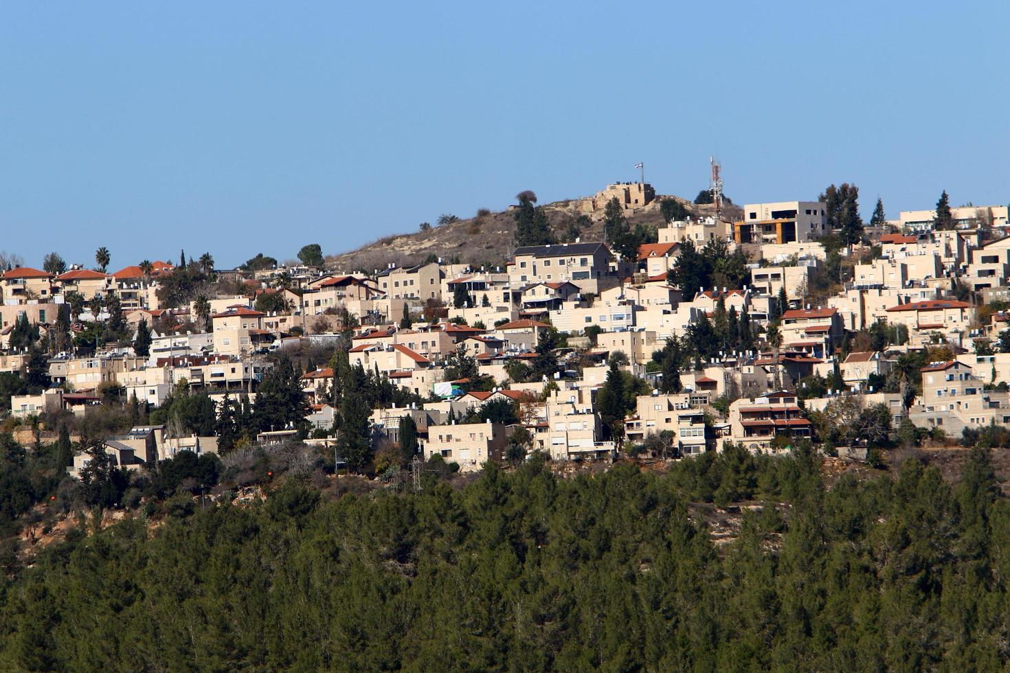 jerusalén israel 22 de diciembre de 2019. la ciudad blanca de jerusalén es la capital de israel. foto