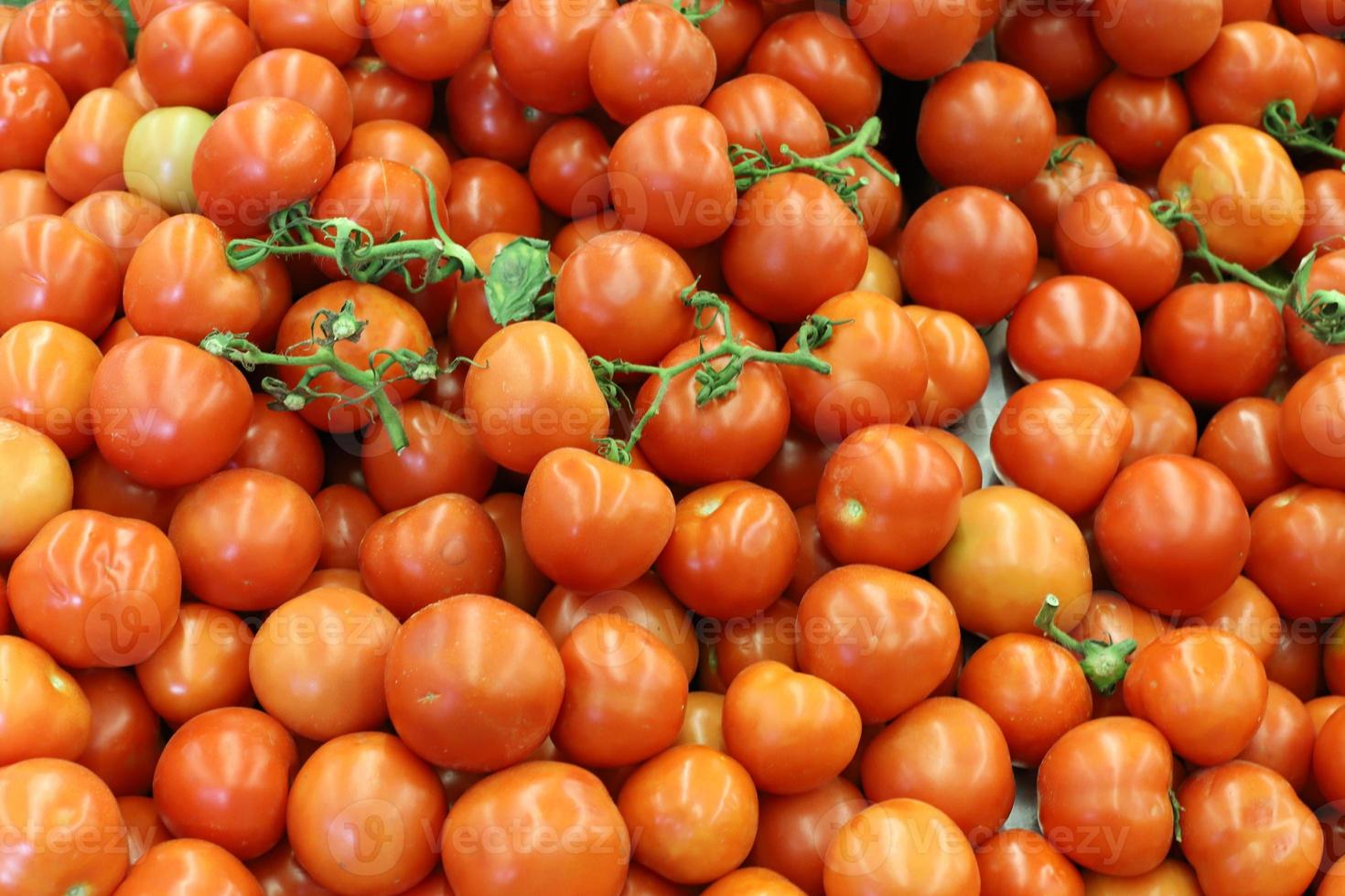 Vegetables and fruits are sold at a bazaar in Israel. photo