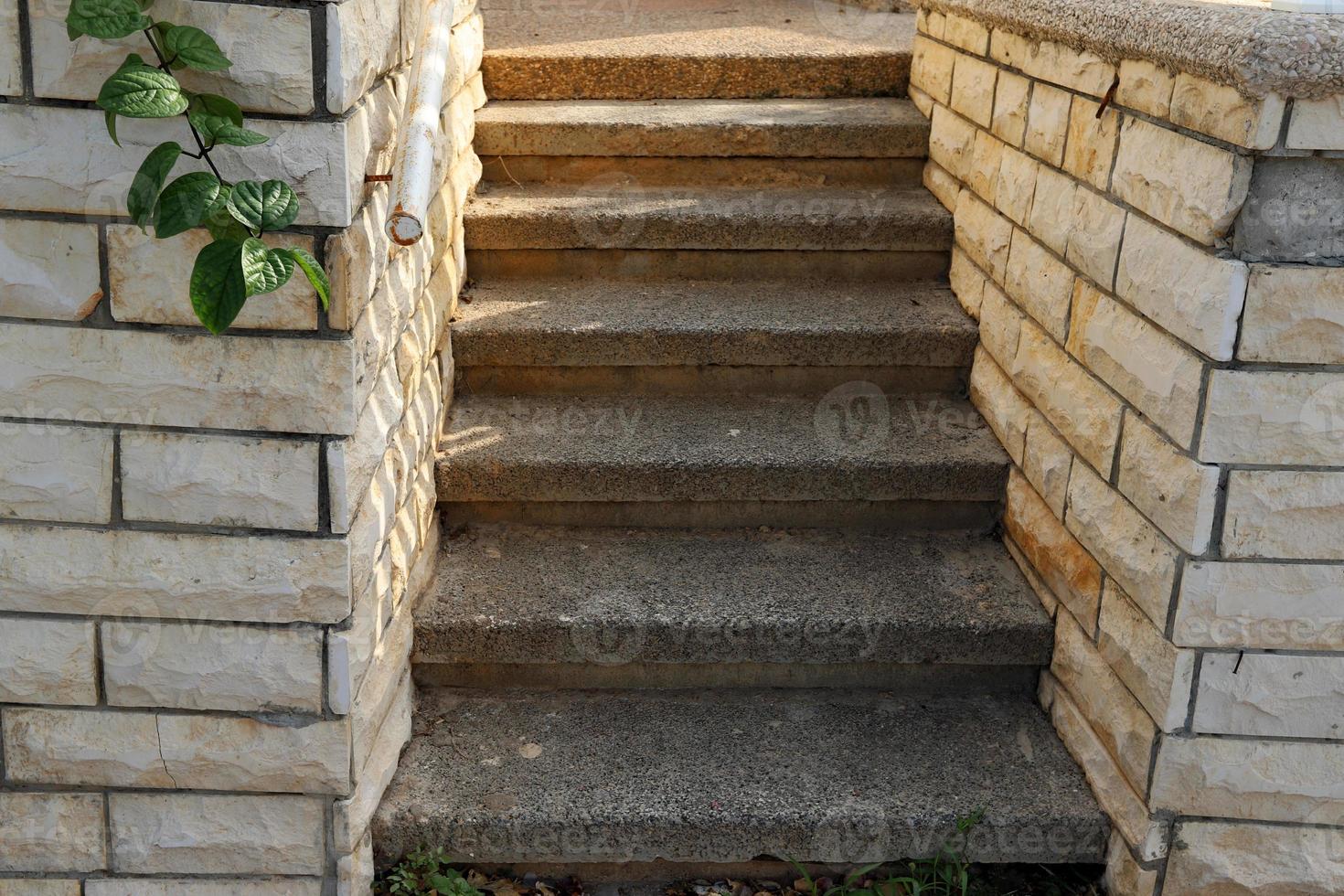 Staircase in the city park. photo