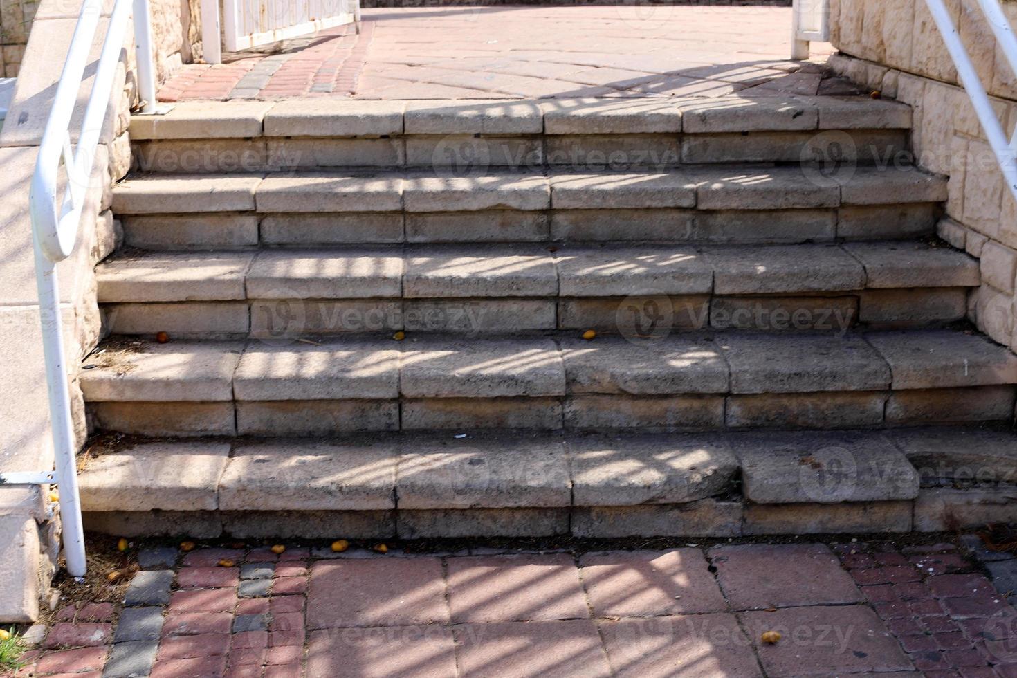 Staircase in the city park. photo