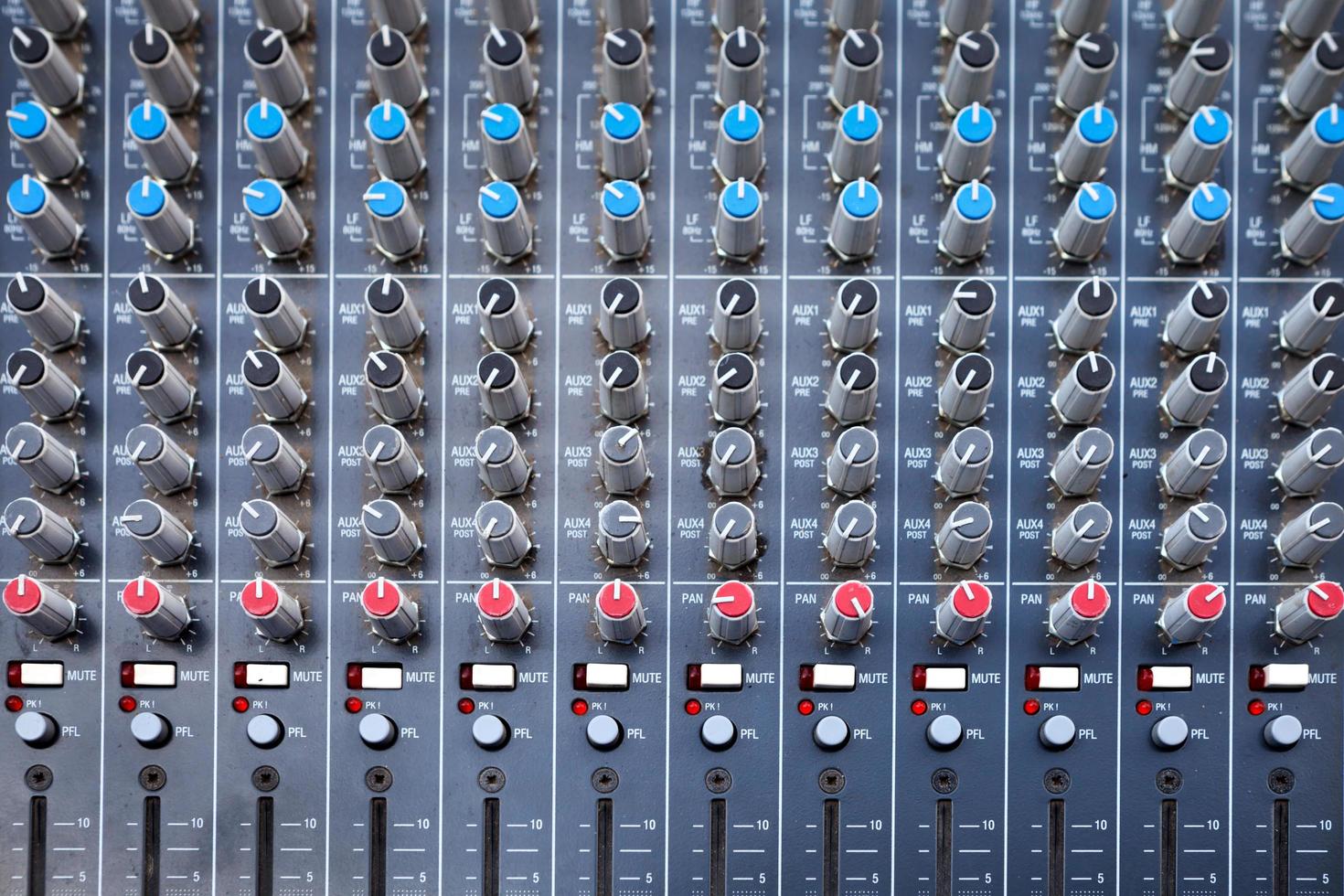 Sound mixer control panel photo