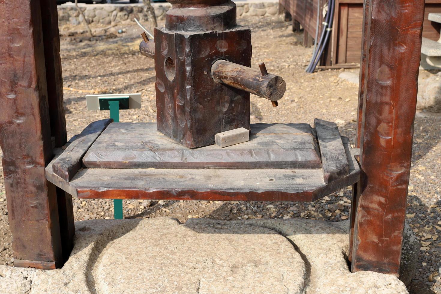 Haifa Israel October 29, 2020. Old agricultural machinery in a kibbutz in Israel. photo