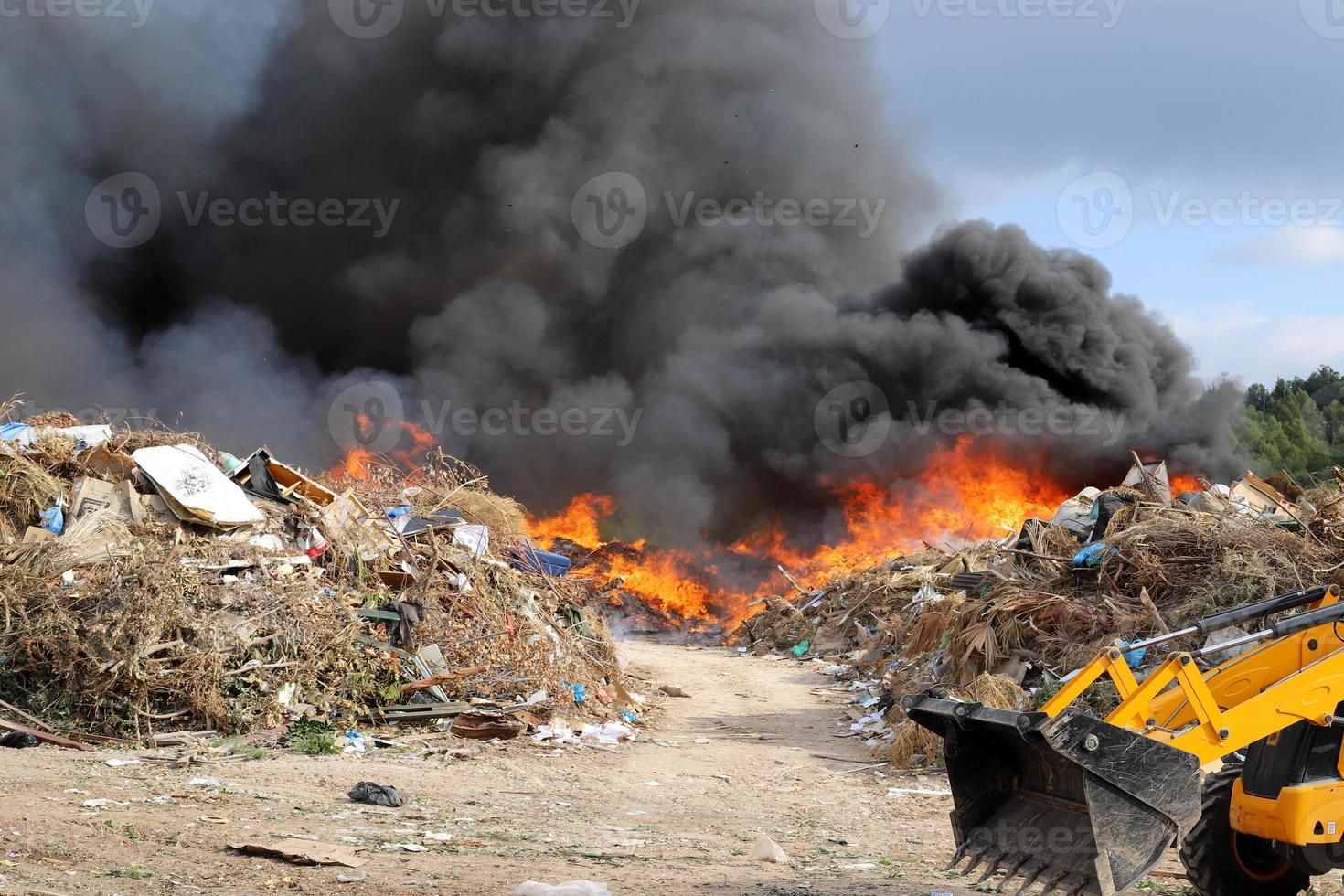 Fire - uncontrolled burning causing property damage. photo