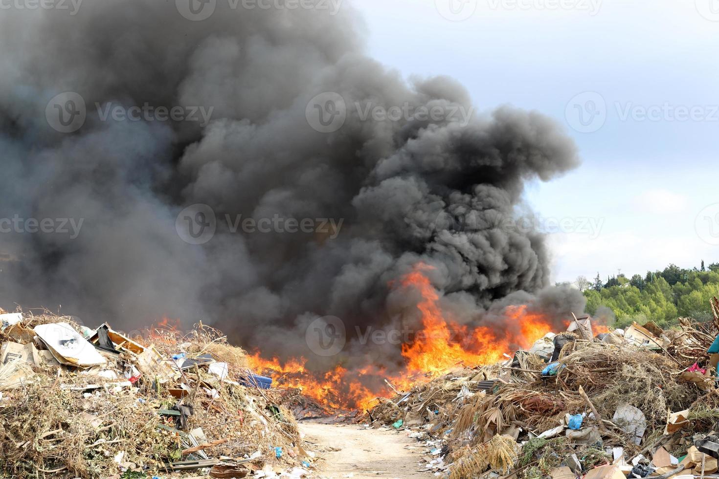 Fire - uncontrolled burning causing property damage. photo