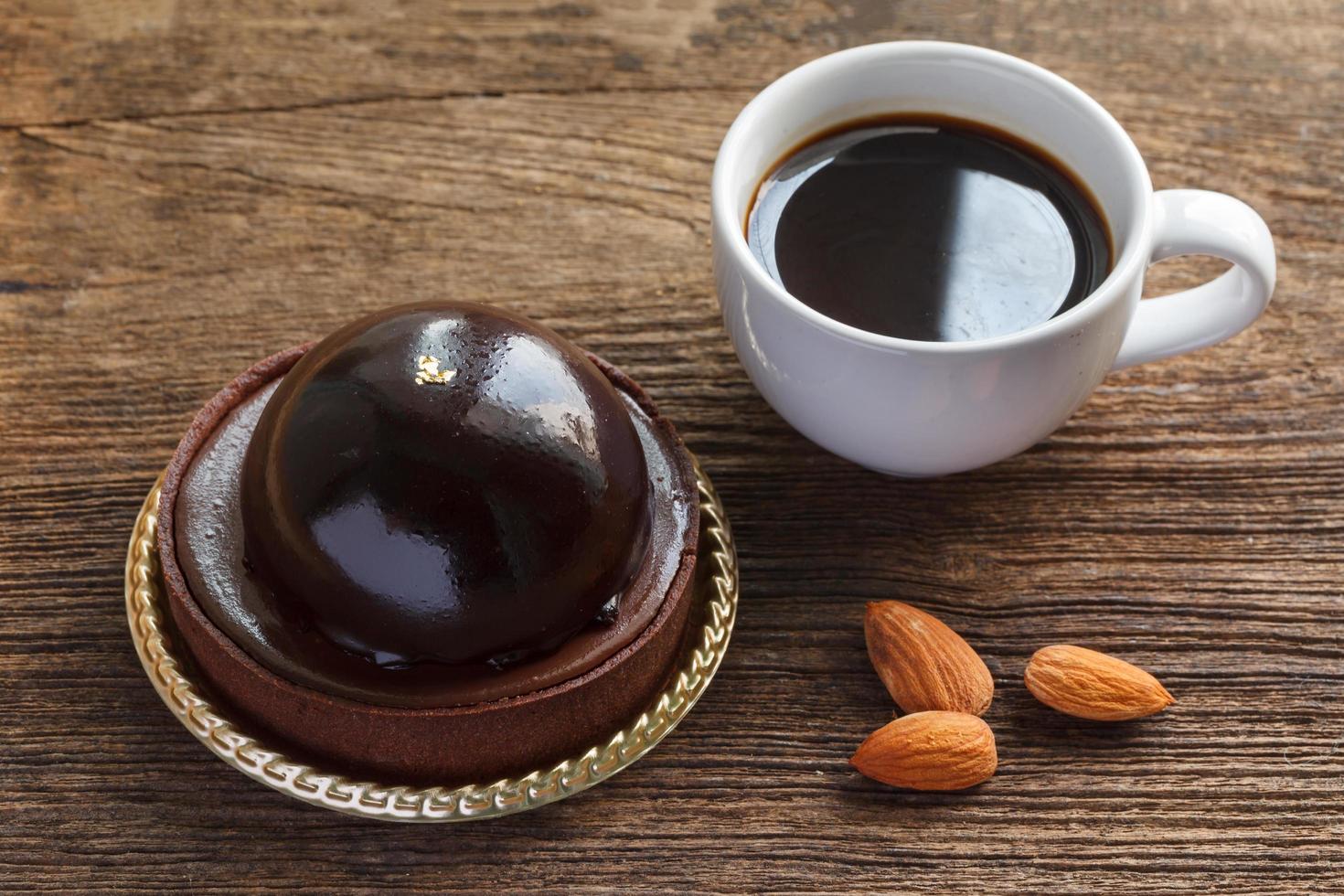 Coffee and chocolate cake photo