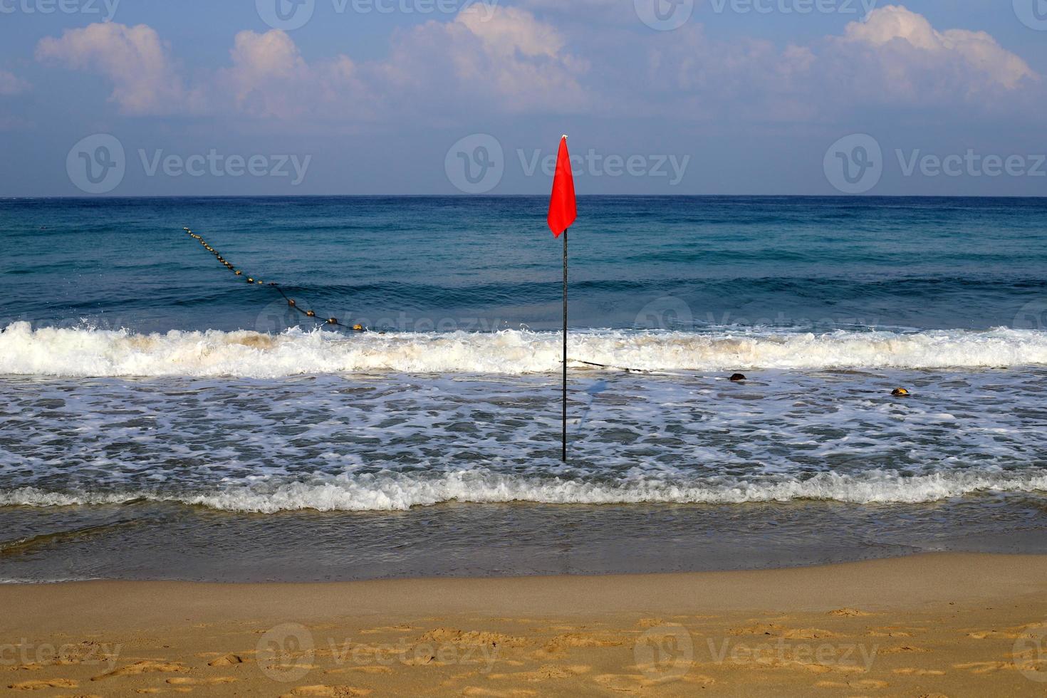 Coast of the Mediterranean Sea in northern Israel. photo