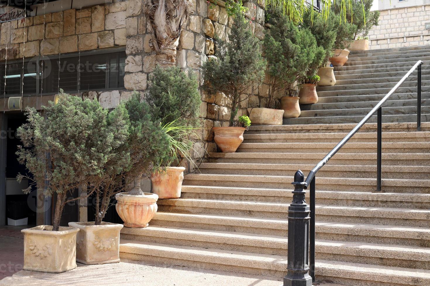 Staircase in the city park. photo