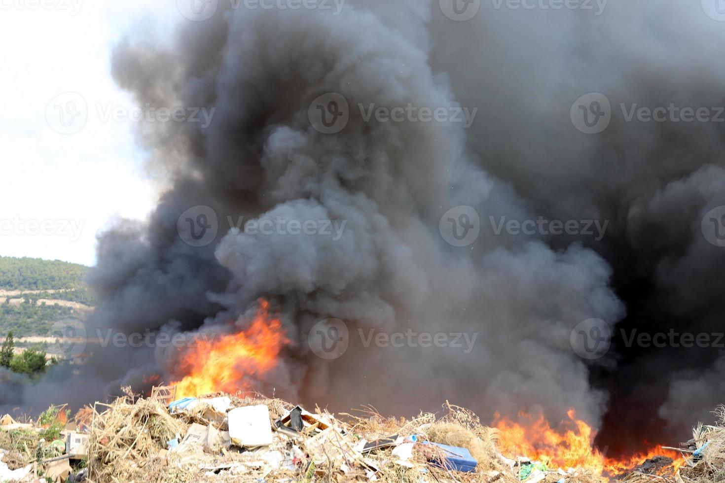 Fire - uncontrolled burning causing property damage. photo