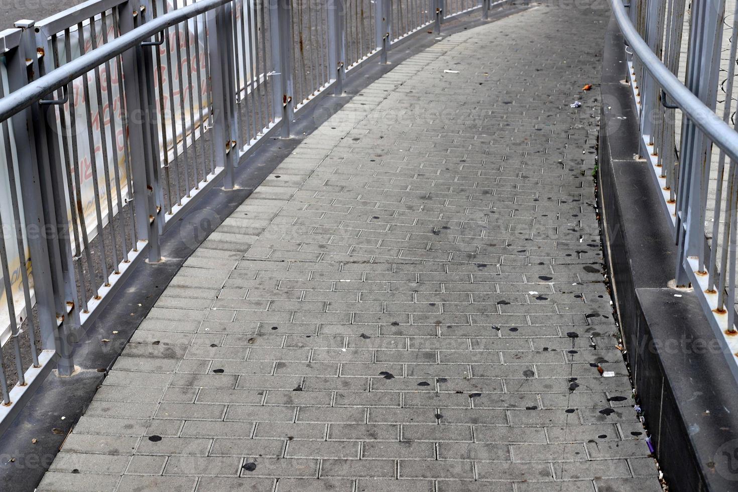 Pedestrian road in the city park. photo
