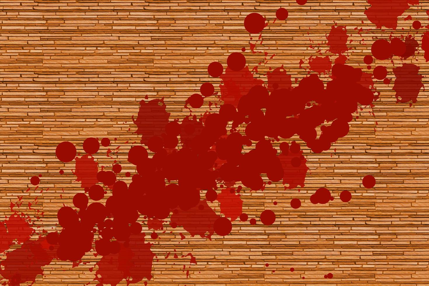 Blood stains ,blood splatter on textured wall. photo