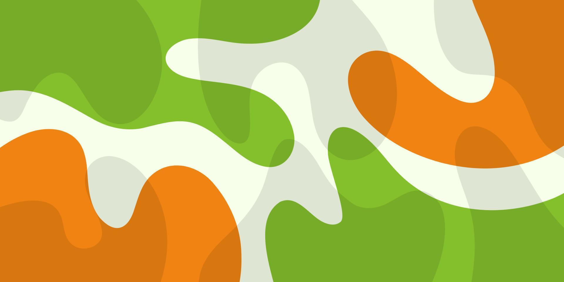 fondo abstracto concepto de patrón verde y naranja para el diseño de plantilla de papel tapiz vector