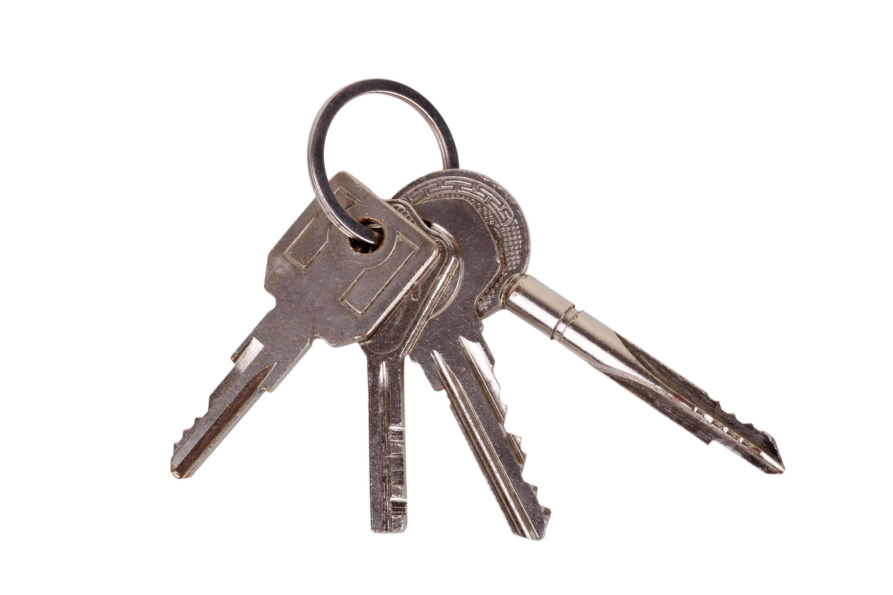 Set Of Old House Keys Isolated On The White 11040752 Stock Photo At 