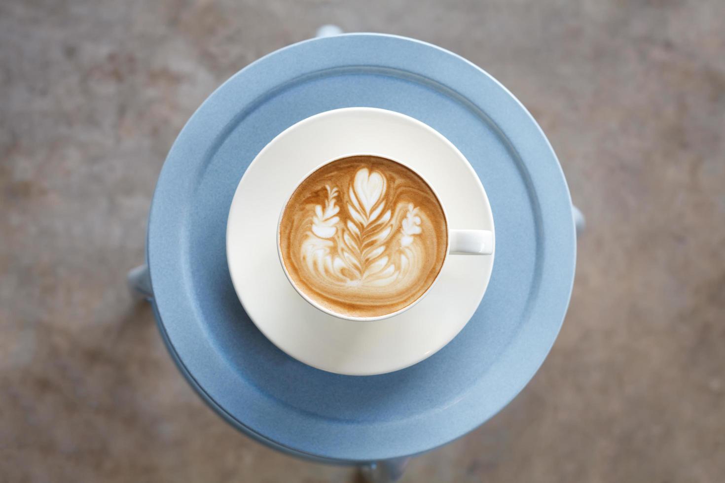 Top view latte art coffee 11040841 Stock Photo at Vecteezy