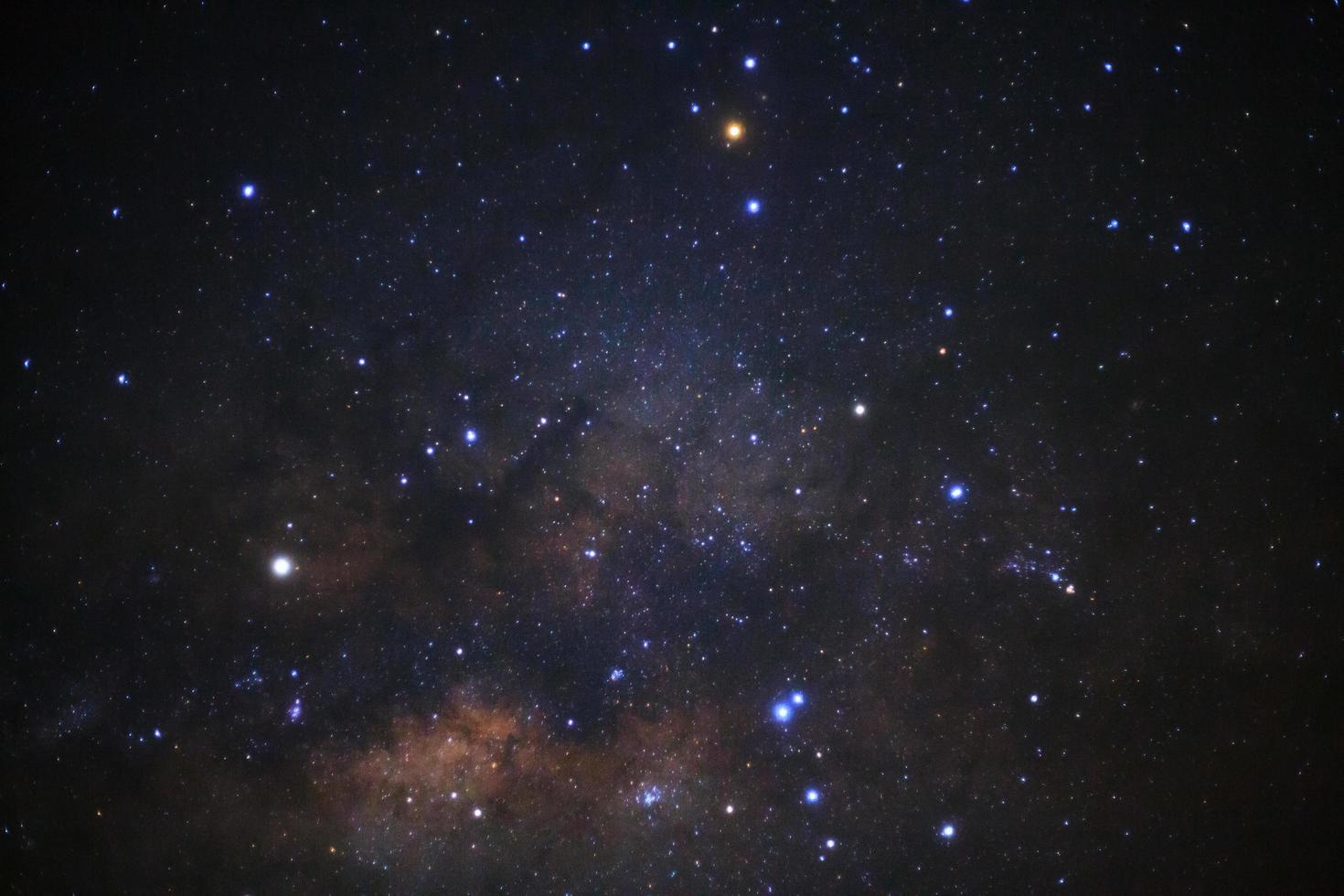 The center of the milky way galaxy,Long exposure photograph, with grain photo