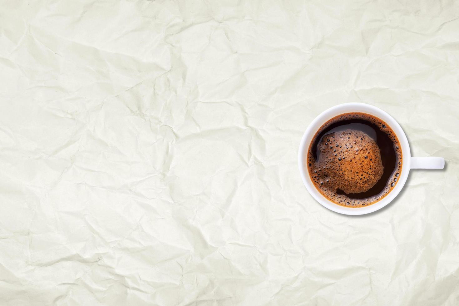 blank paper and a cup of coffee photo