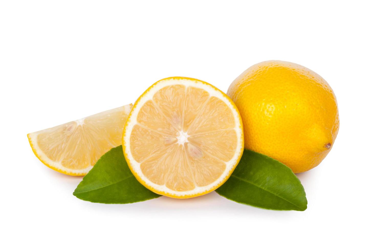 Fresh lemon isolated on white background photo