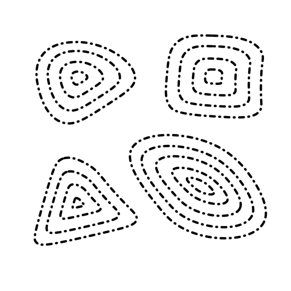 Abstract scribble spots collection in doodle style vector