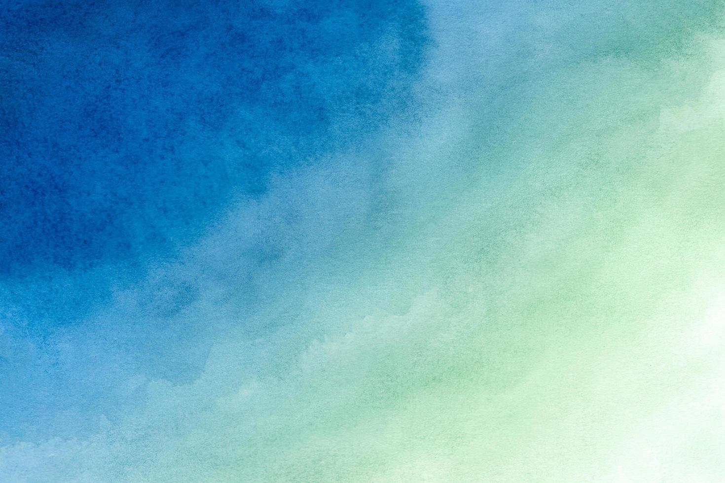 Abstract blue and green colorful hand draw water color background photo