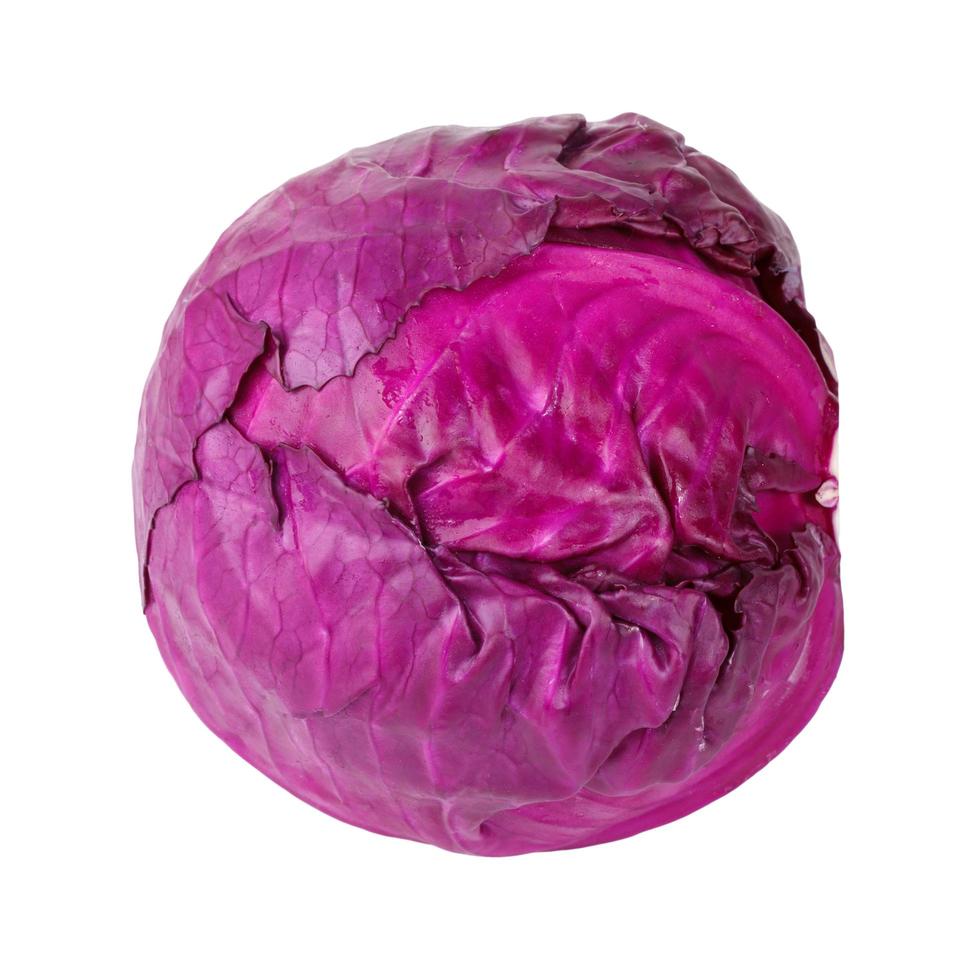 red cabbage on white table photo