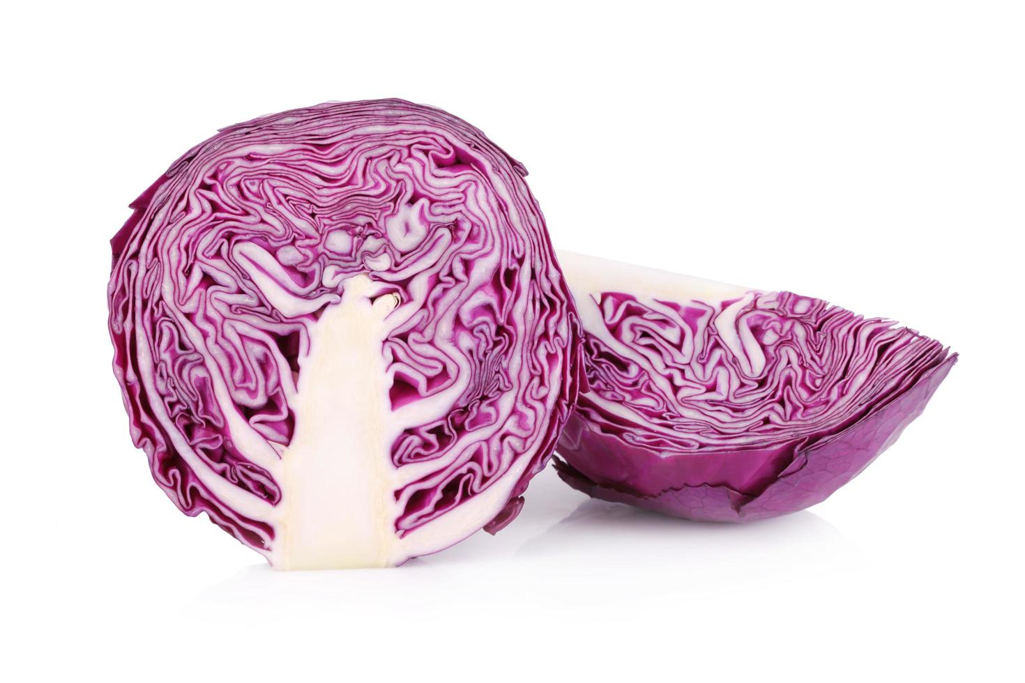 red cabbage on white photo