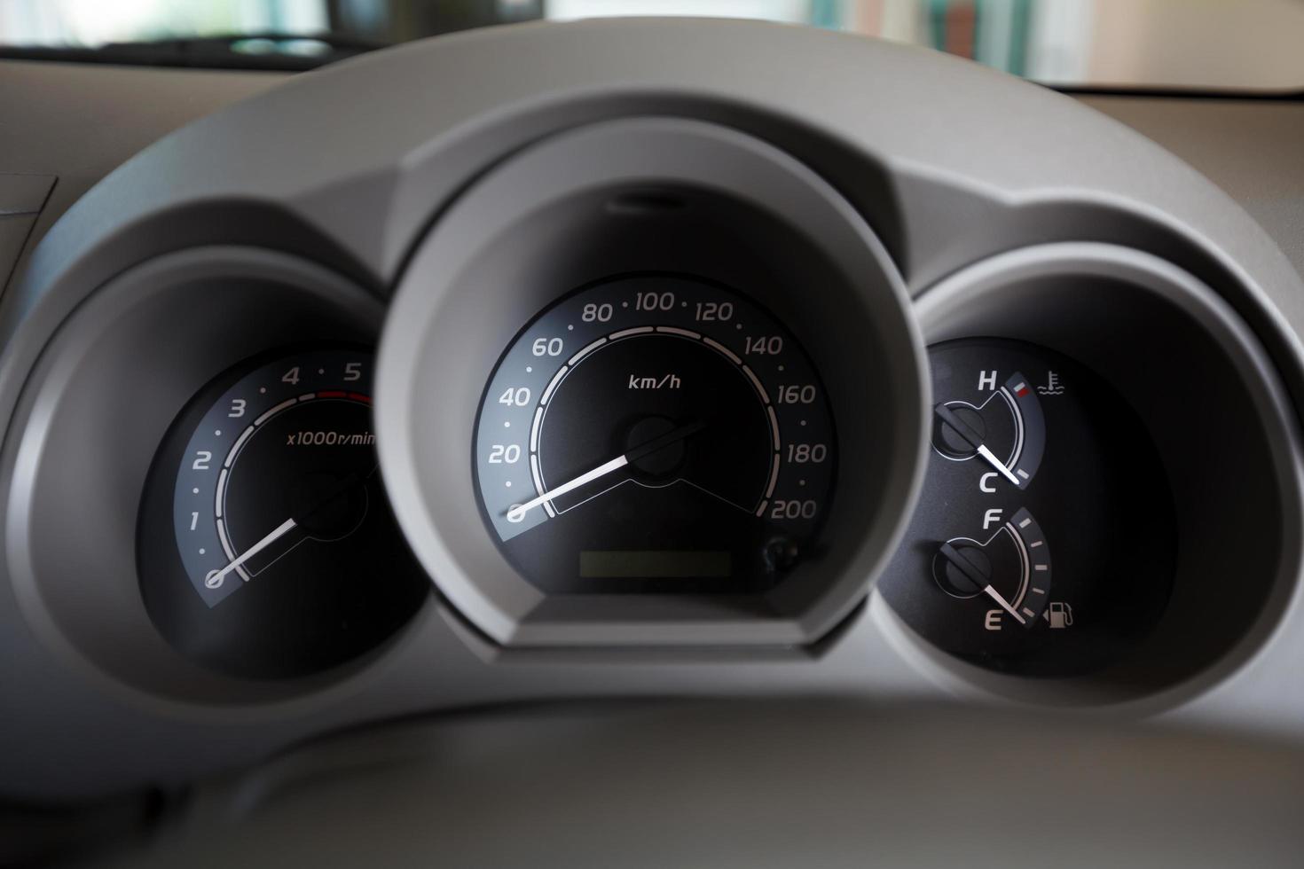 Close up of car dashboard photo