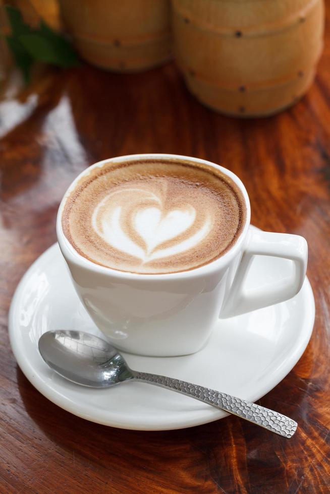Cup of latte coffee photo