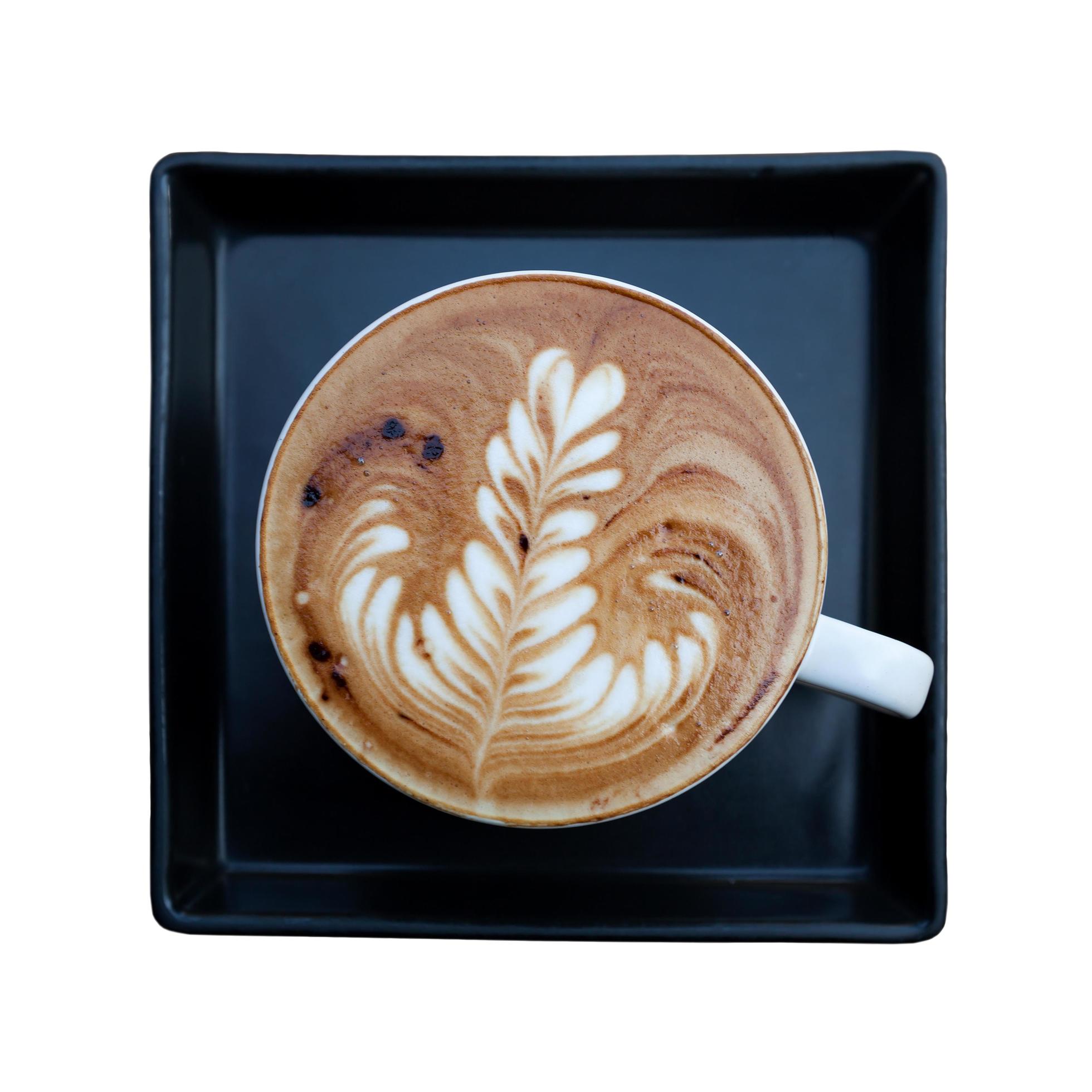 Top view latte art coffee 11042069 Stock Photo at Vecteezy