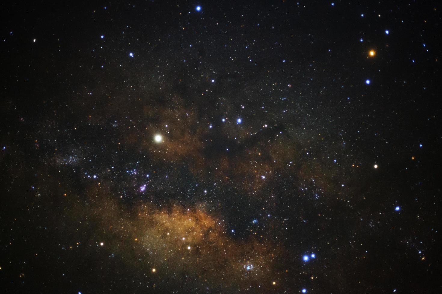 The center of the milky way galaxy,Long exposure photograph, with grain photo