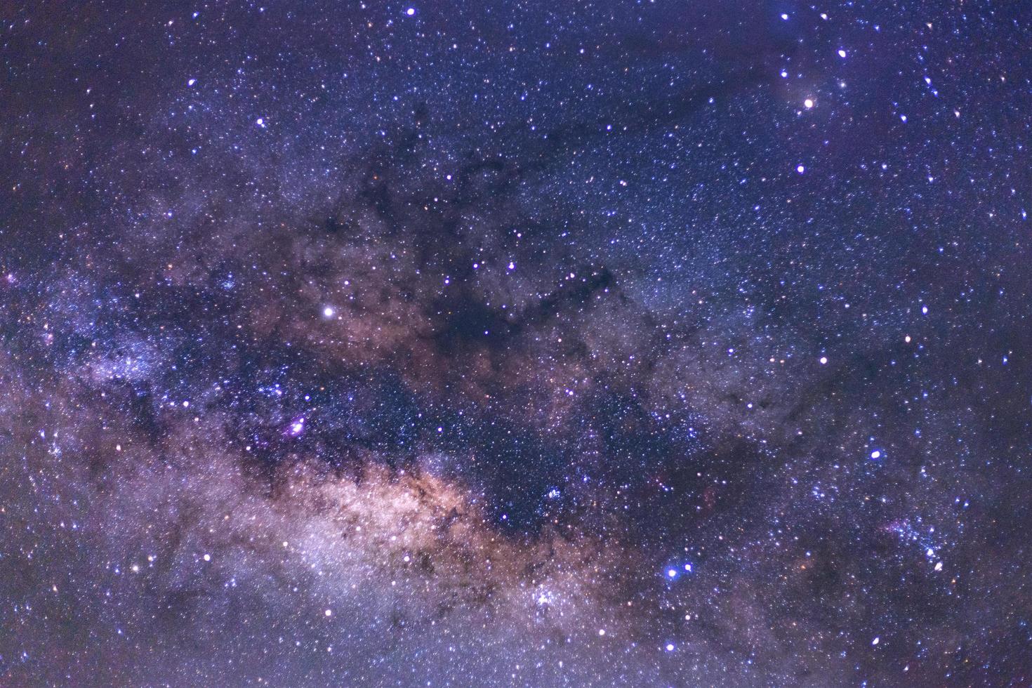 Close up of Milky way galaxy with stars and space dust in the universe photo