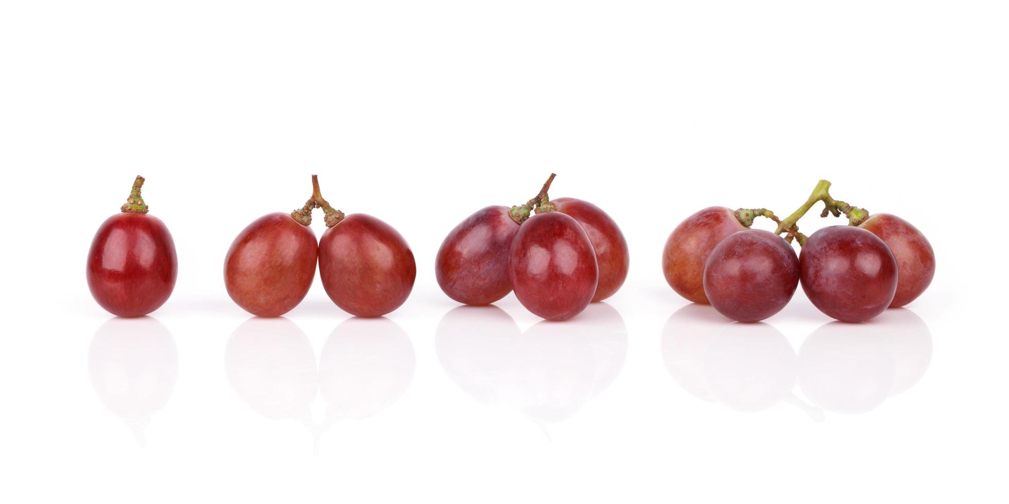 fresh red grape isolated on white photo